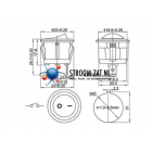 Schakelaar zwaailamp blauw 12V en 24V